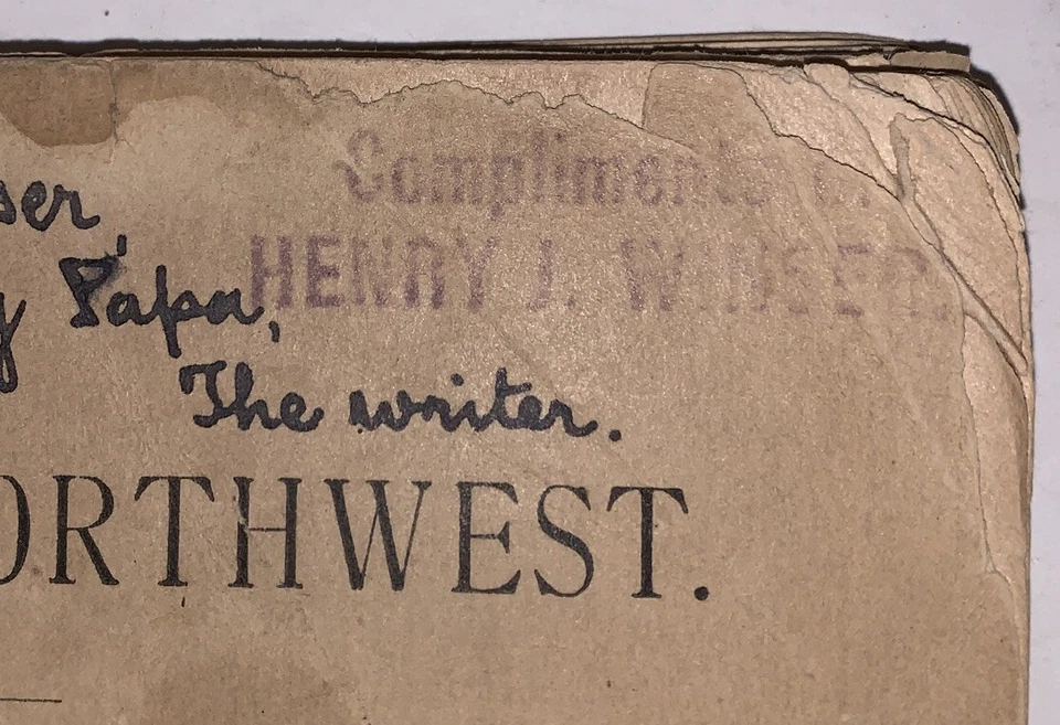 SIGNED, 1882, 1st, THE PACIFIC NORTHWEST OREGON & WASHINGTON TERRITORY, GUIDE - Image 3 of 4