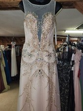 FAV Couture / Evening Gown / Prom Beige in Color /Lace Size s