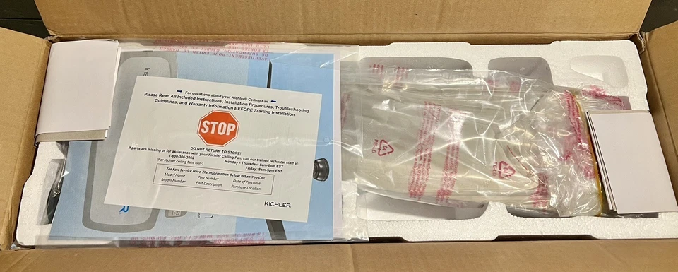 Kichler 337015NI Industrial 56" Indoor Ceiling Fan- Brushed Nickel - Image 4 of 4