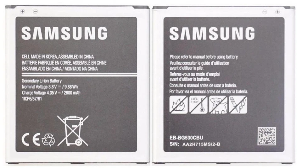 NEW OEM Samsung Battery EB-BG530CBU EB-BG530CBZ for SM-G530 Galaxy Grand Prime - Image 3 of 4