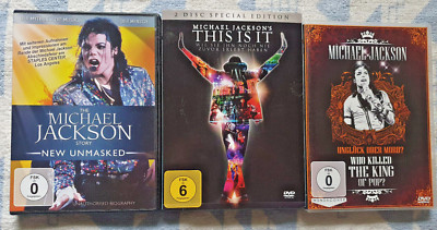 Michael Jackson  3 DVD ´s  (This Is It ,Story New Unmasked,Unglück oder Mord...)