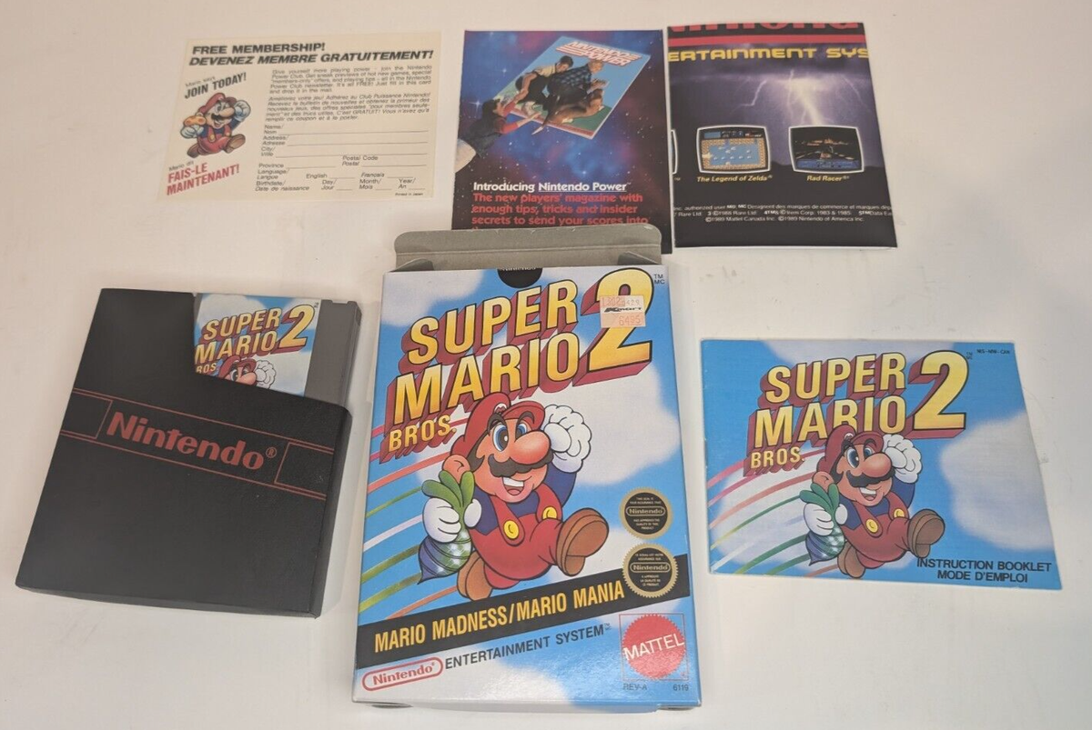 Super Mario Bros. 2 Nintendo NES with box no manual Great