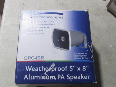 Speco SPC15R 25 Watt Weather-Resistant Aluminum P.A. Speaker