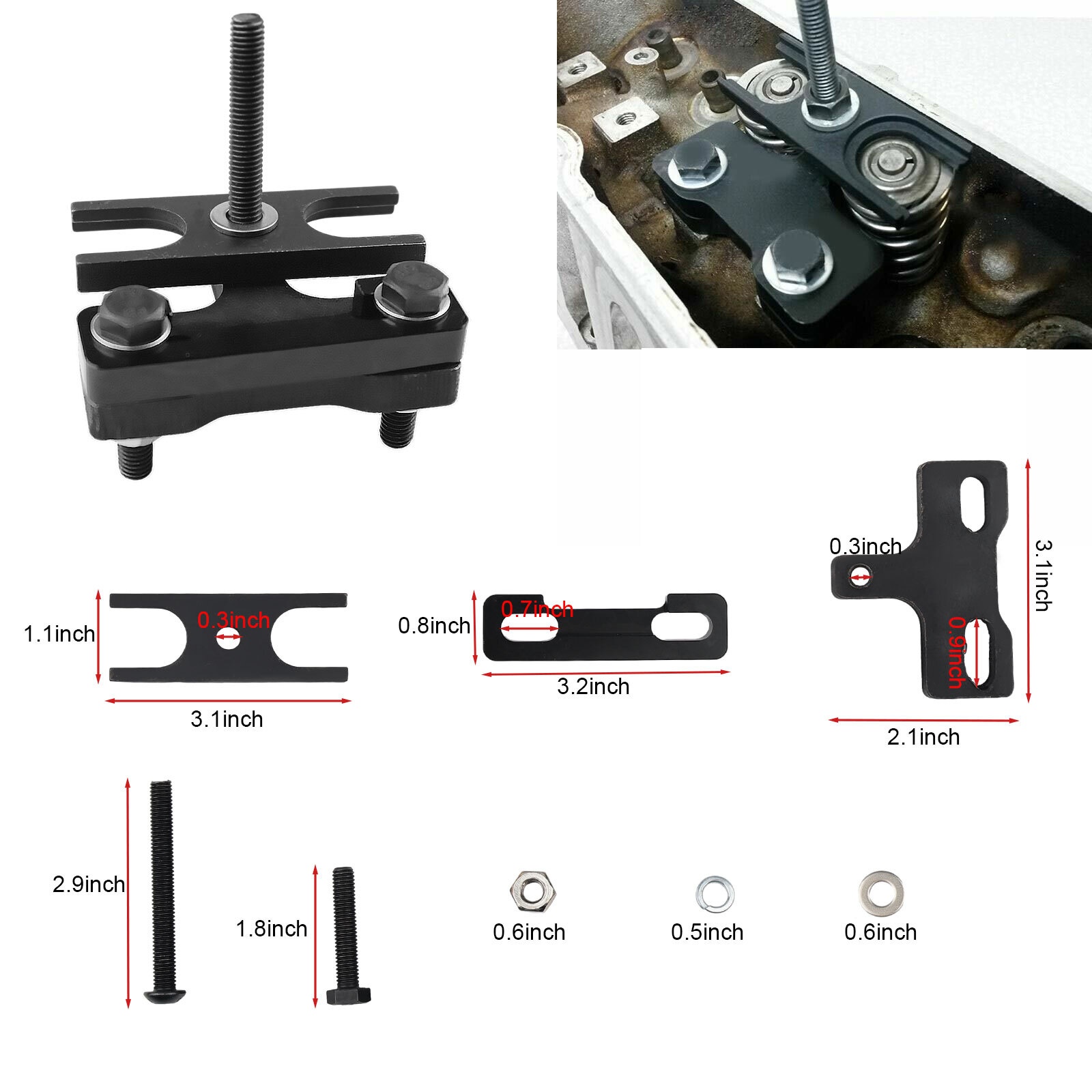 LS LS1 Engine Valve Spring Compressor & Air Valve Holding Hose Tool For