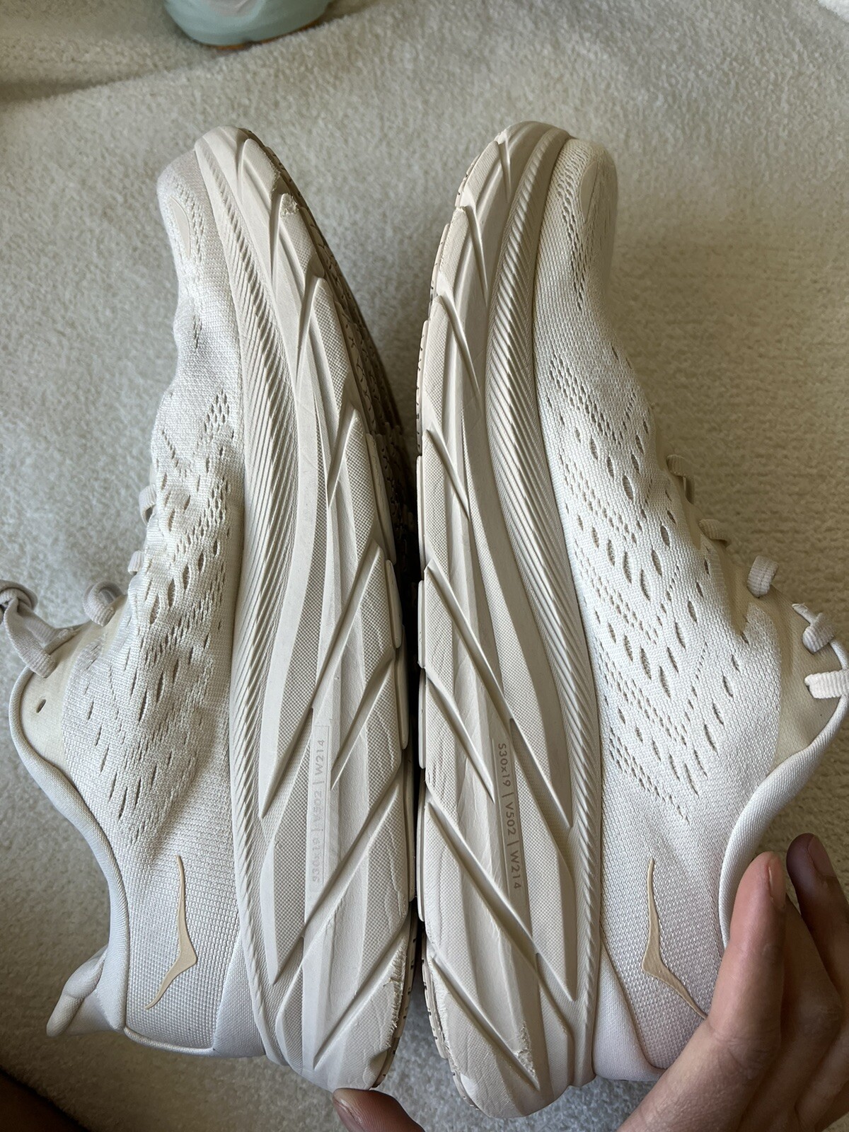 Hoka One One Clifton 8 Eggnog Sand Beige Women's Sz 1… Gem