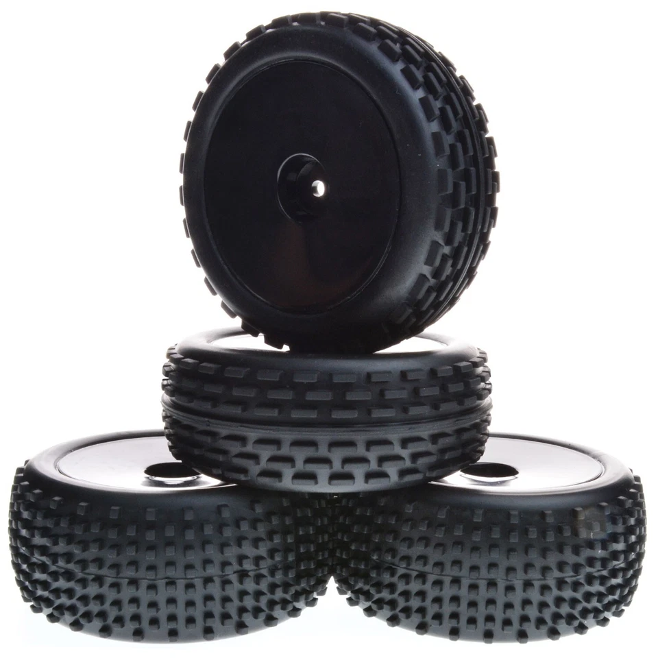 1/10 Front Rear Wheels Rim Tires Set For Tamiya 2WD Buggy RC Car Model - Image 2 of 4