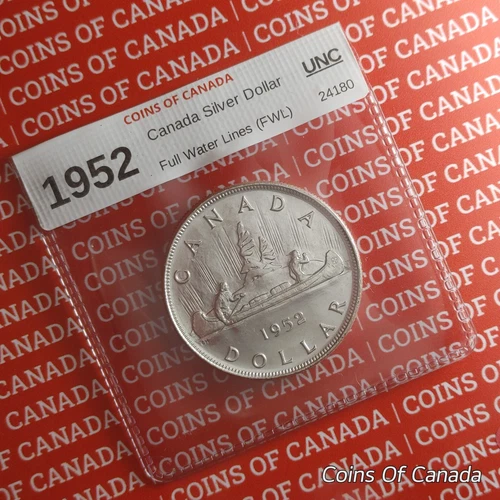 1952 Canada $1 Silver Dollar - FWL - UNCIRCULATED Canadian Coin #coinsofcanada