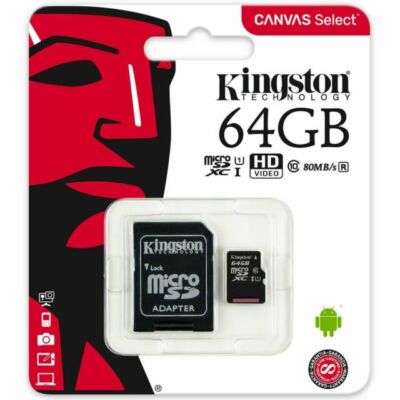 Kingston Canvas Select 64GB Class 10 MicroSDXC Memory Card - SDCS64GB