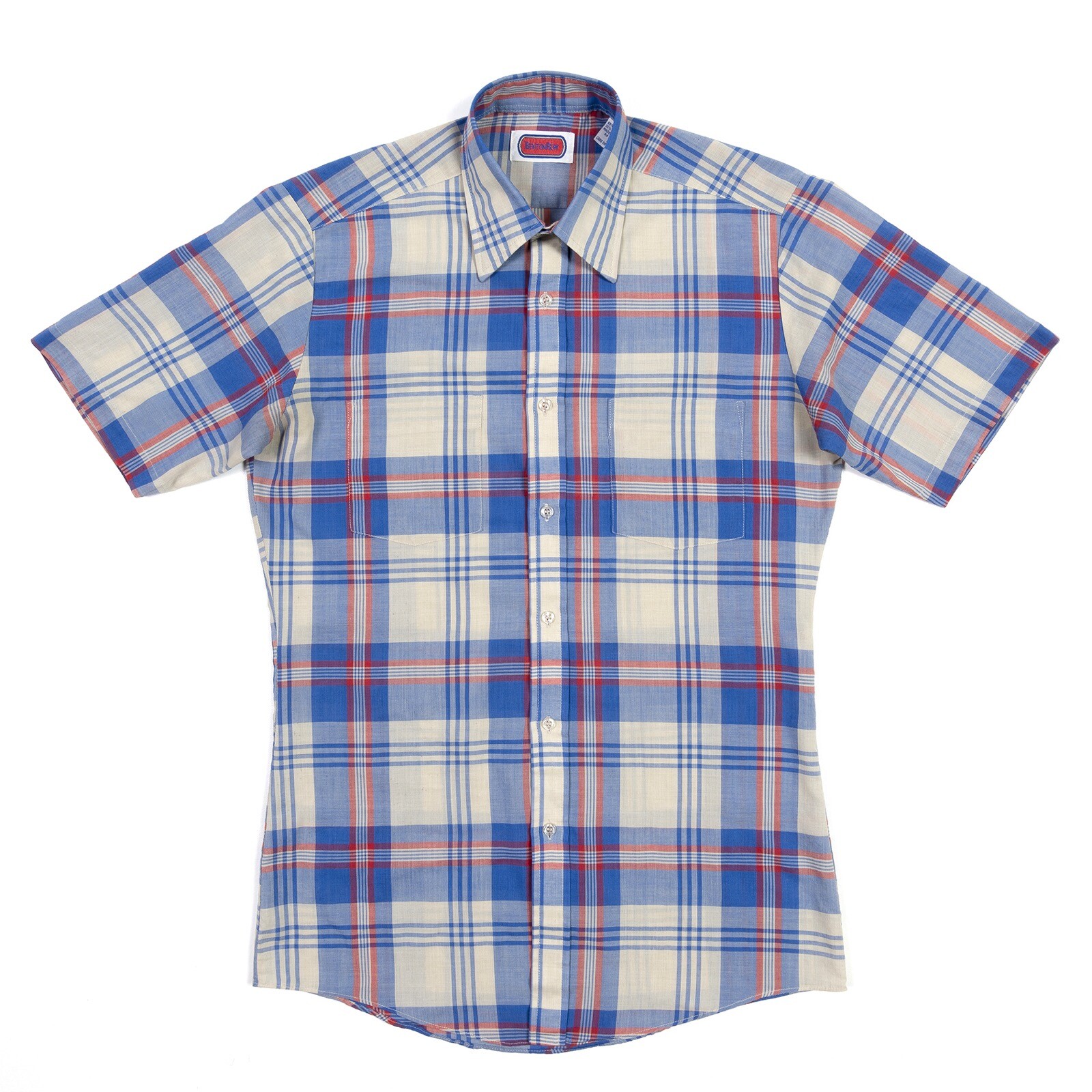 FILA Benton Row VTG Shirt Slim Fit Blue & Red Men's Small NWOT