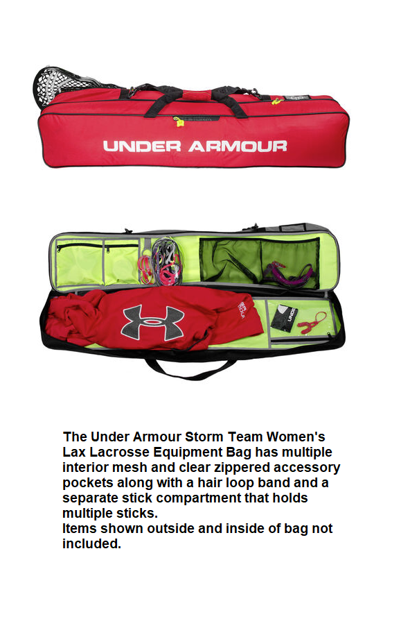 Under Armour Womens Red Lacrosse Equipment Bag UASBLWTB LAX Travel