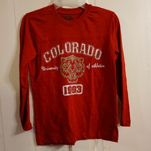 Open Trails M (8/10) Long-Sleeve Red T-Shirt for Boys-Brand-Nice & New!