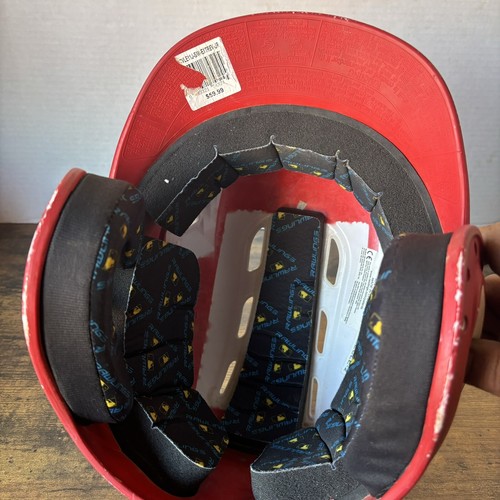 Rawlings R16J-R1 Flat Red & White Batting Helmet Youth 6 3/8 - 7 1/8 - Picture 11 of 14