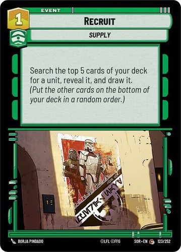 Recruit #123/252 Star Wars Unlimited Spark of Rebellion NM