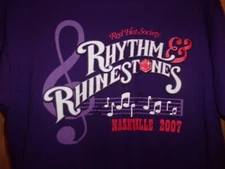 Red Hat Society purple Rythem n Rinestones Nashville TN t shirt M 2007