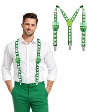 Man of Men St Patricks Day Suspenders One Size Fits most, Lucky Shot Glass