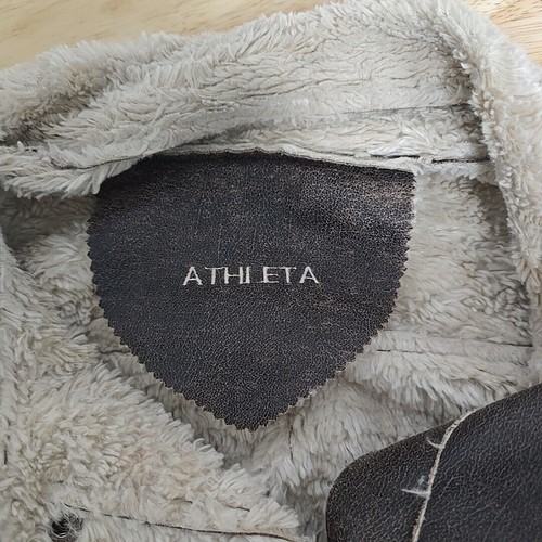 Athleta Womens Brown Suede Penny Lane Long Coat Size XL Heavy Faux Fur Lined - Picture 3 of 12