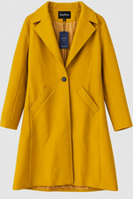 Chouyatou Womens Yellow Wool Blend Mid-Length...