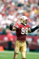 Julian Peterson San Francisco 49ers in action v the Chicago Bears - Old Photo