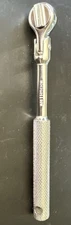 RARE 1997 WRIGHT TOOL 1/4” FLEX HEAD RATCHET 2428 6-3/8” KNURLED HANDLE VINTAGE
