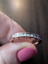 10k rose gold diamond  anniversary ring size 9