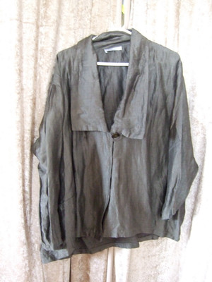 Edler Blazer von Turbulence dunkel olivgrün Gr. L Leinen