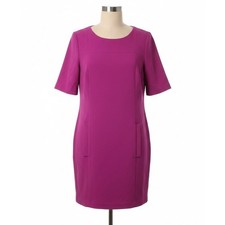 The Limited Shift Dress Magenta Pink Short Sleeve Pockets Size 4