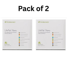 2-Packs Nu Skin NuSkin Pharmanex Lifepak Nano 60 packets NEW 01/2027