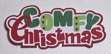 Comfy Christmas Title. Scrapbook, Card Making Paper Piecing