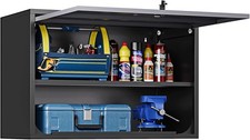 Metal Wall Cabinet Garage, Floating Garage Storage Wall Mount Shop Cabinet