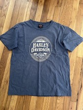 Harley Davidson Men’s Tshirt Size L Peoria AZ Made In USA Blue Grey Short Sleeve