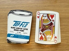 Advertising Playing Cards - Top Flo House Paint Can shaped - Full 54 Card Deck