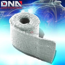 5FT/60"L 2"W EXHAUST HEADER TURBO MANIFOLD PIPE WHITE HEAT SHIELD WRAP TAPE