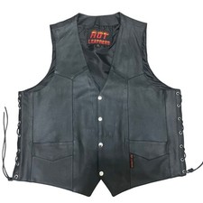 Hot Leathers Side-Laced Biker Vest   Concealed Carry   2XL