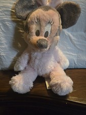 Disney Baby Pink Minnie Mouse Plush Rattle Stuffed Animal Soft Toy 10" EUC 2013