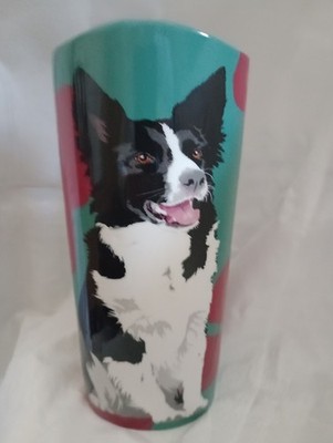 Border Collie VASE Leslie Gerry Morrigan Ltd. für John Beswick 10,5'' groß - Exc.