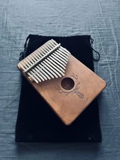 17 Key Kalimba Thumb Piano Finger Mbira Mahogany Wood Keyboard Music Instruments