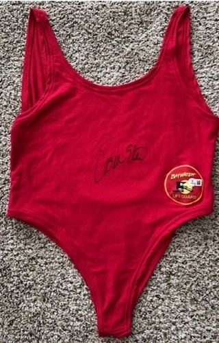 CARMEN ELECTRA SIGNED AUTOGRAPH BAYWATCH LIFEGUARD SWIMSUIT BECKETT COA