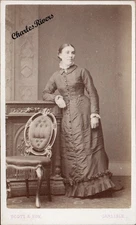 CARLISLE CUMBRIA CDV DRESS PLEATS FRILL HIGH COLLAR VICTORIAN FASHION PHOTO