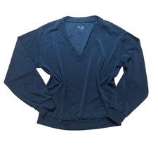 Athleta black long sleeve modal v neckline pullover sweatshirt SIZE M