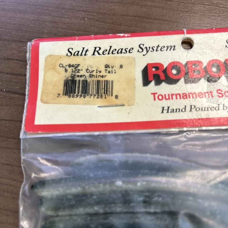 Roboworm Gusanos Cola Rizada 5.5 Pulgadas 8pk DESCONTINUADO COLOR RARO Verde Brillante Foto 3 de 3