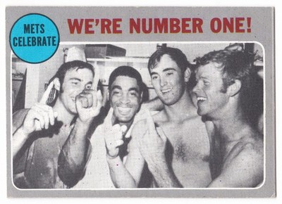 1970 Topps New York Mets Celebrate #198 We're Number One Nolan Ryan EX to EX-MT