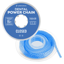 Blue Closed Dental Orthodontic Power Chain   15 ft Elastic Ligature for Braces
