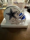 Trevon Diggs Dallas Cowboys White Speed Signed Mini Helmet JSA