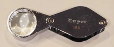 Vintage Ruper Pocket Jewelers Loupe Hoffritz Pocket Magnifier 16X with Case