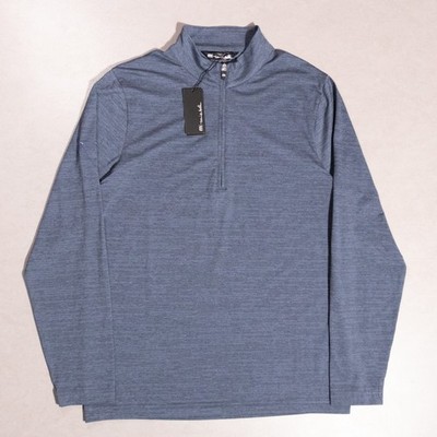 NWT Travis Mathew Havasu 1/4 Zip Pullover Performance Stretch Golf Blue Medium