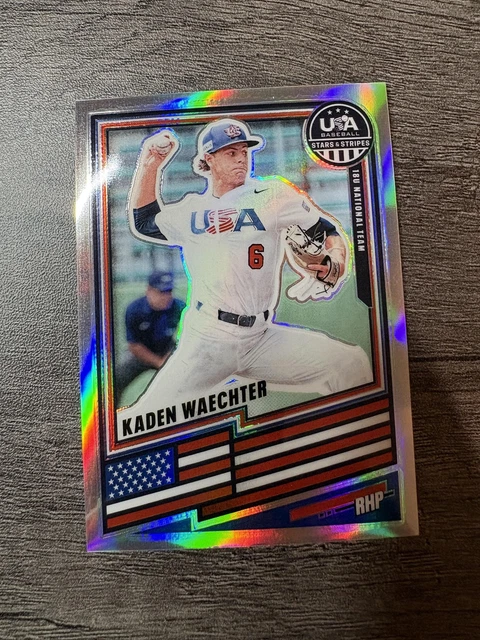 2026 Panini Stars & Stripes Prizm USA Baseball #192 Kaden Waechter Silver