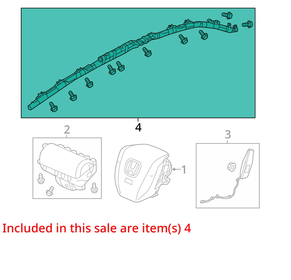 Bolsa de aire techo derecho pasajero 78870TBAA72 se adapta a sedán Civic 19-21 3098413 Foto 4 de 4