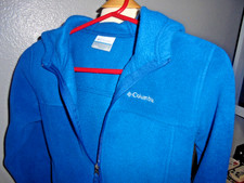 Columbia Fleece Hoodie Full Zip Activewear Jacket Teens/Youth Large Blue