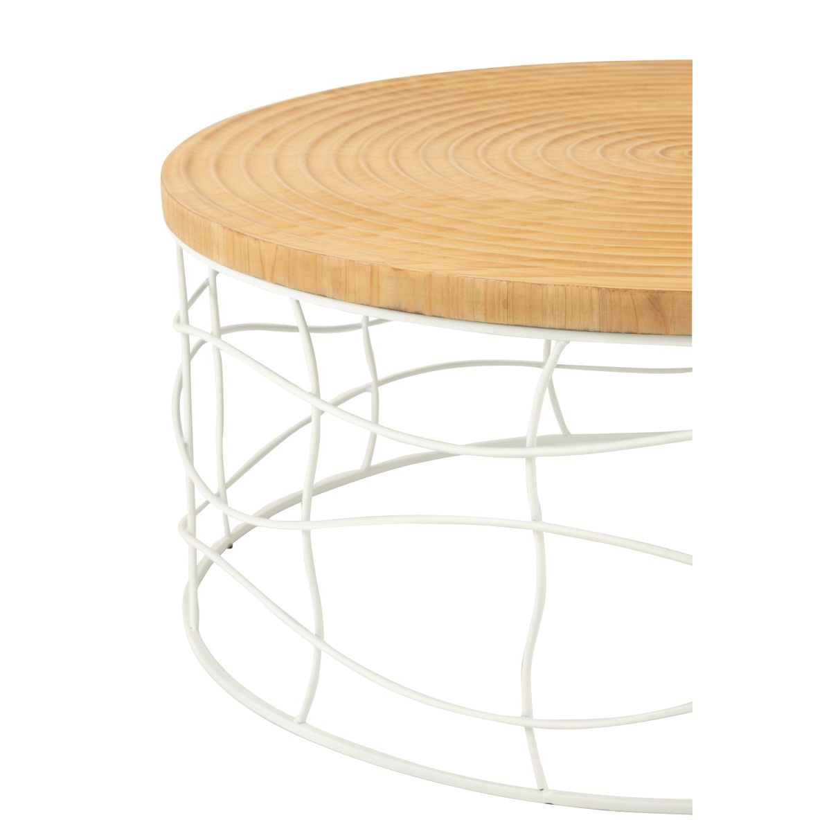 Table basse design Brittney 80cm la solution bois naturel sans angles vifs