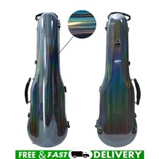 4/4 Violin Case Carbon Fiber Lightweight Backpack Strap Rubber Leather handle